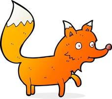 cartoon fox cub vector