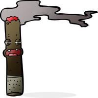 personaje de cigarro de dibujos animados vector