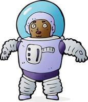 cartoon space man vector