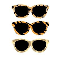 gafas con decoración animal print colección vector