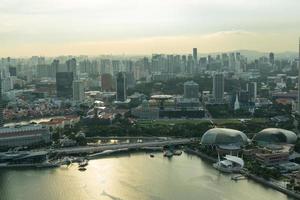 vista del horizonte de la ciudad de singapur foto