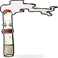 personaje de dibujos animados de cigarrillos vector