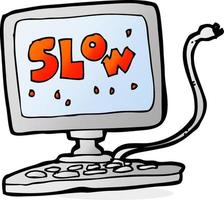 cartoon slow computer vector