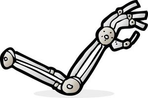 cartoon robot arm vector