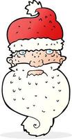 cartoon grim santa face vector