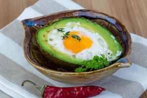 Egg backed in avocado photo