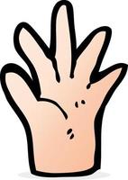 cartoon hand symbol vector