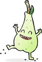 cartoon happy dancing pear vector