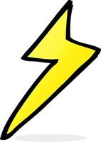 cartoon lightning bolt symbol vector