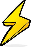 cartoon lightning bolt symbol vector