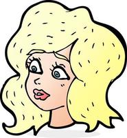 cartoon woman looking concerned vector