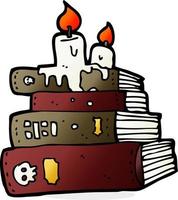 cartoon spooky old books vector