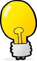 cartoon electric light bulb vector