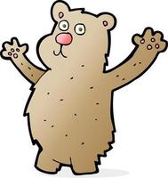 cartoon funny bear vector