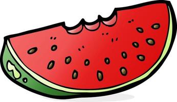 cartoon watermelon slice vector
