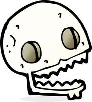 cartoon spooky skull vector