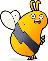 funny cartoon bee vector