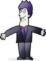 cartoon vampire man vector