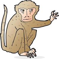 cartoon evil monkey vector