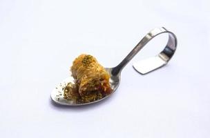 Turkey baklava on white background photo