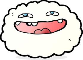 happy cartoon cloud vector