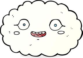 nube de dibujos animados feliz vector