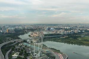 vista del horizonte de la ciudad de singapur foto