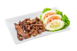 Fried pork thai style photo