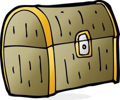 cartoon treasure chest vector