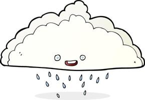 nube de lluvia de dibujos animados vector