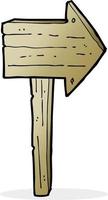 cartoon sign post vector