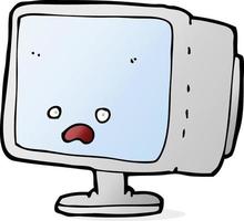 pantalla de computadora de dibujos animados vector