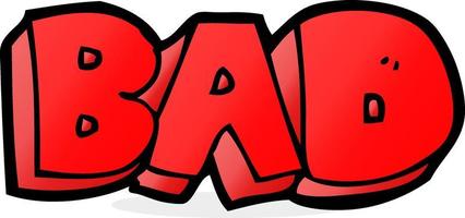 cartoon bad sign vector