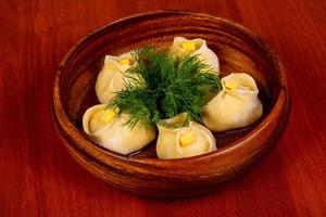 Uzbek traditional dumplings - Manti photo