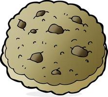 chocolate chip cookie cartoon vector