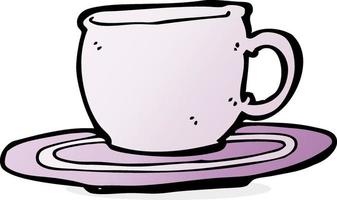 taza de té de dibujos animados vector