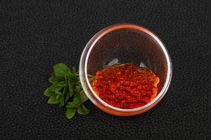 caviar rojo de lujo foto