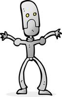 cartoon funny robot vector