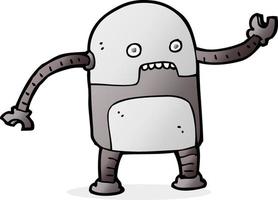 funny cartoon robot vector