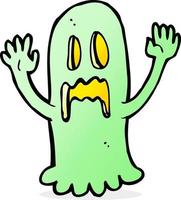 cartoon spooky ghost vector