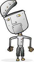 cartoon funny robot vector