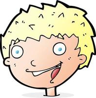 niño riendo de dibujos animados vector