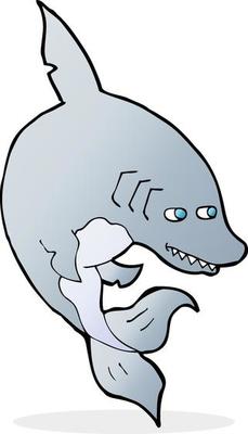 funny cartoon shark