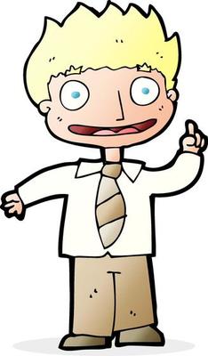 cartoon man with idea