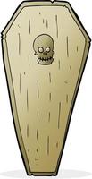 spooky cartoon coffin vector