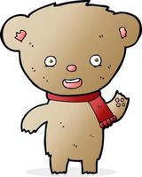 oso de peluche de dibujos animados vector