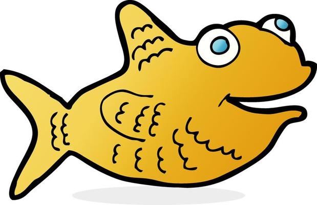 cartoon happy fish