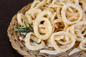 Fried onion rings photo