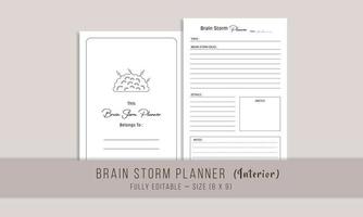 Brain Storm Planner interior template vector