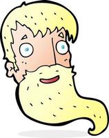 cartoon bearded man vector